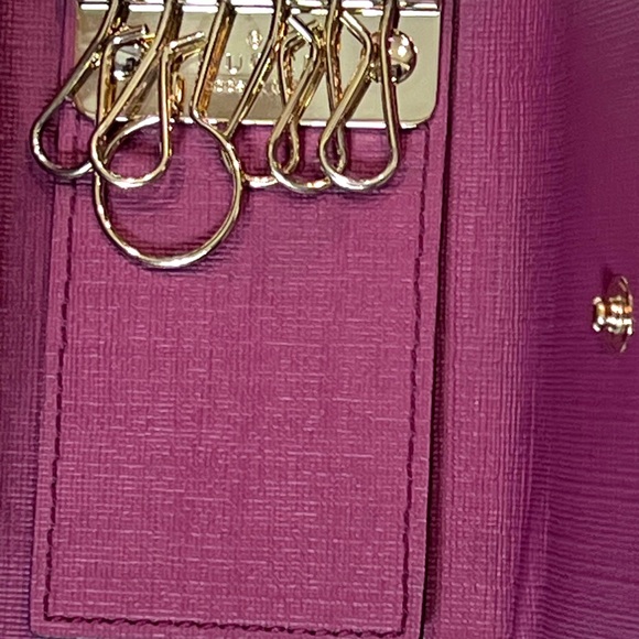 Gucci GG Print Key Case Brown PVC Gold-Tone GG Charm -Six Rings Authentic - Picture 10 of 14